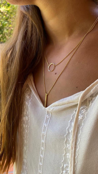 ‘Lazo doble’ necklace | silver 925 oxidized