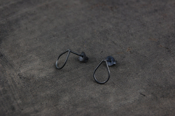 drop earstuds | 925 silver oxidized