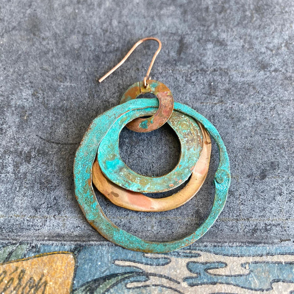 'Mora ' earrings | turquoise- gold