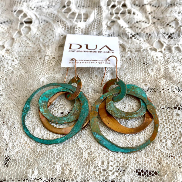 'Mora ' earrings | turquoise- gold