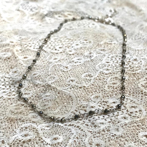 "Pyrite" Rosary choker | 925 Silver