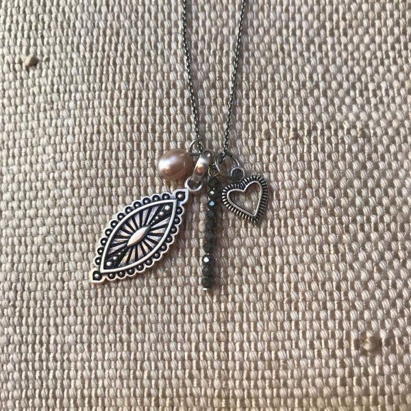 'julieta' multi pendant necklace | 925 silver