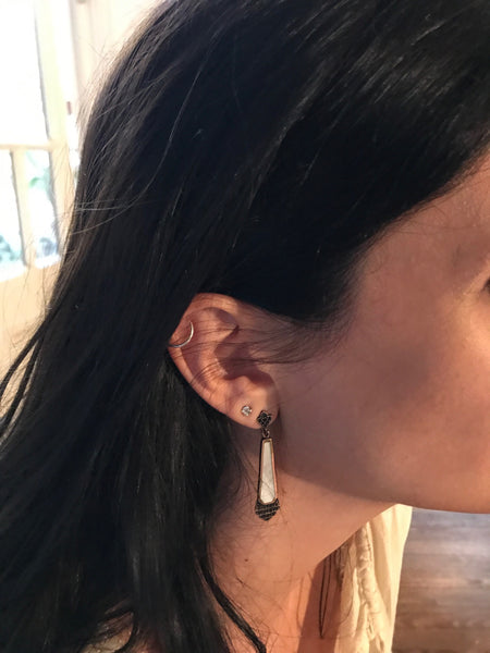 Onyx | 'Antonella' earrings | Bronze
