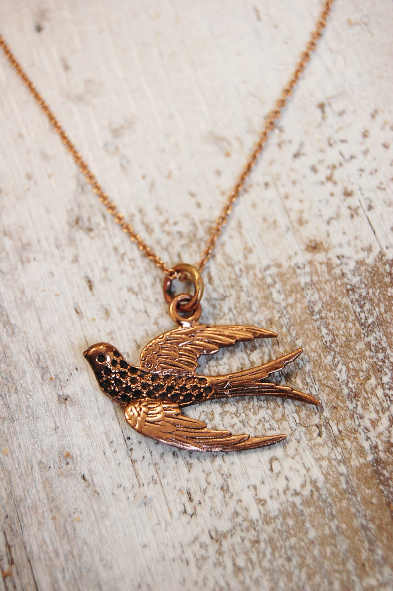 'Vintage bird' necklace bronze Unico
