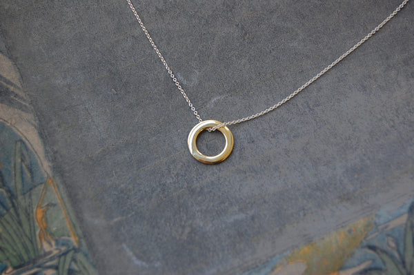 circle ring necklace | 24k gold-plated