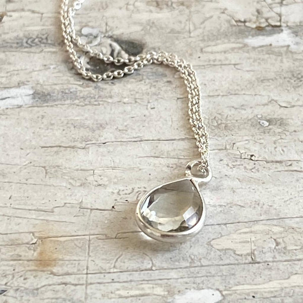 citrine  | stone pendant necklace | 925 silver