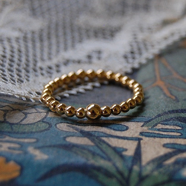 'Ball' ring | 24k gold-plated