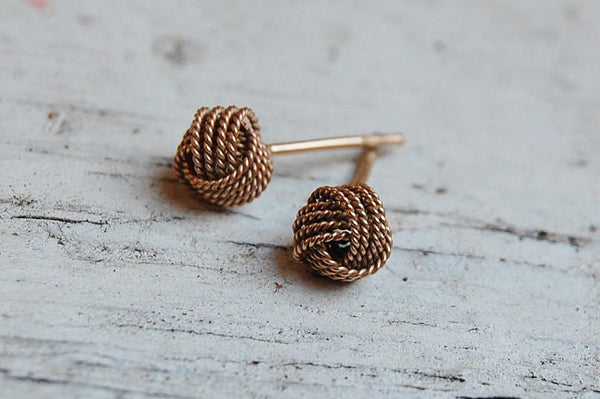 knot earstuds | 24k gold plated