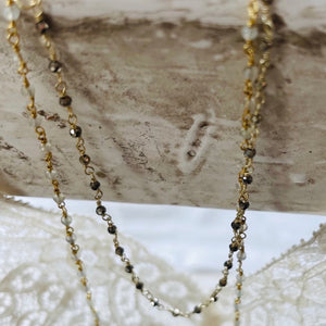 pyrite rosary chain | 925 silver