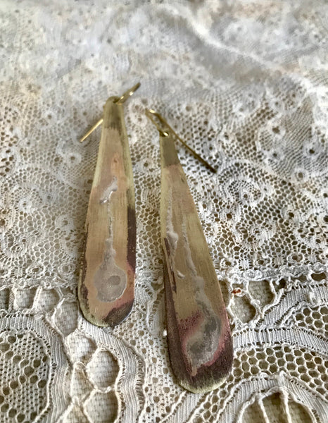 'Aura long' Earrings | Copper & bronze