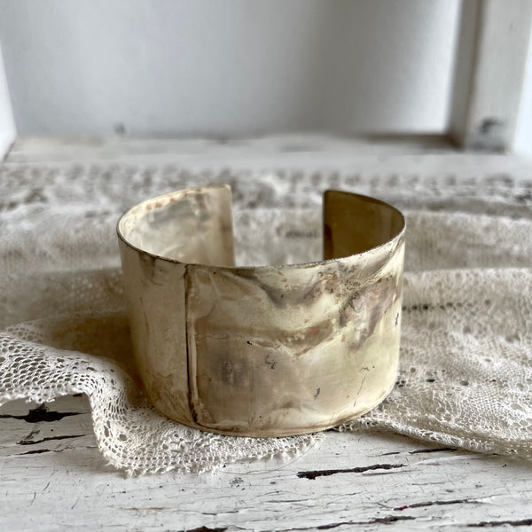 'Arena' bracelet cuff | Oxidized copper