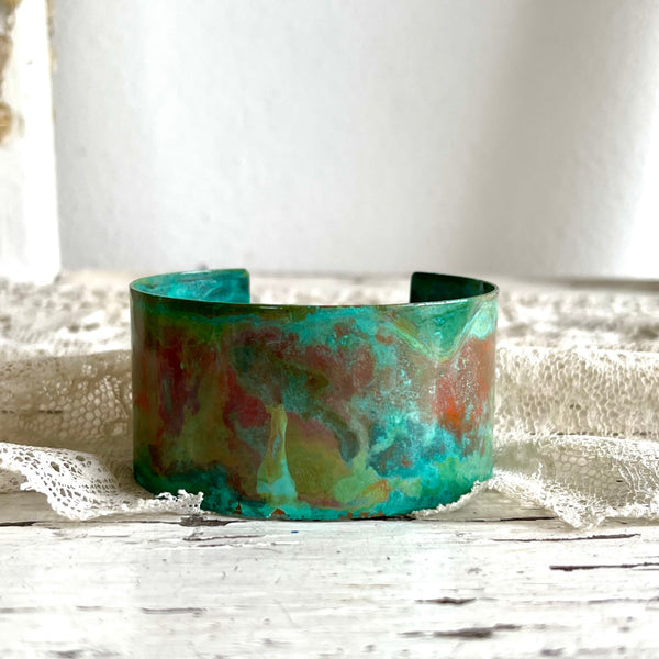 Cuff bracelet | medium | Turquoise patina