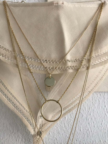 ‚Oda’ necklace ( 925 silver - 24 k goldplated )