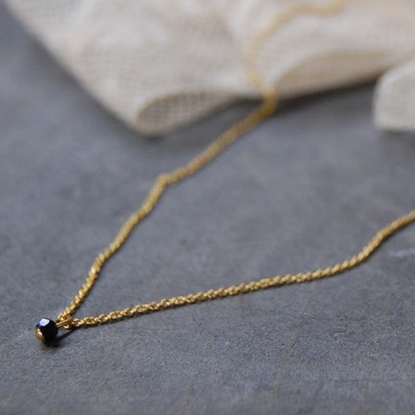 Mini pyrite pendant necklace | 24k gold-plated