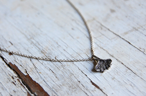 'ginkgo leaf' necklace | 925 silver