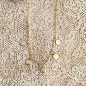 'five coin' necklace | 24k gold-plated