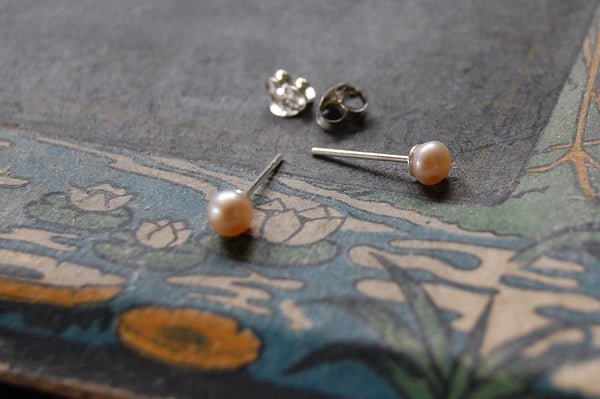 'rose pearl' earstuds | 925 silver