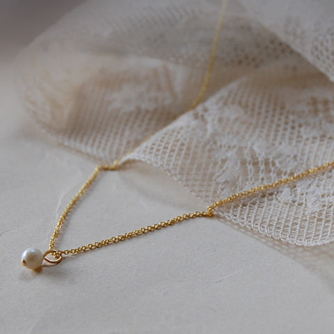 'small pearl' necklace | 24k gold-plated