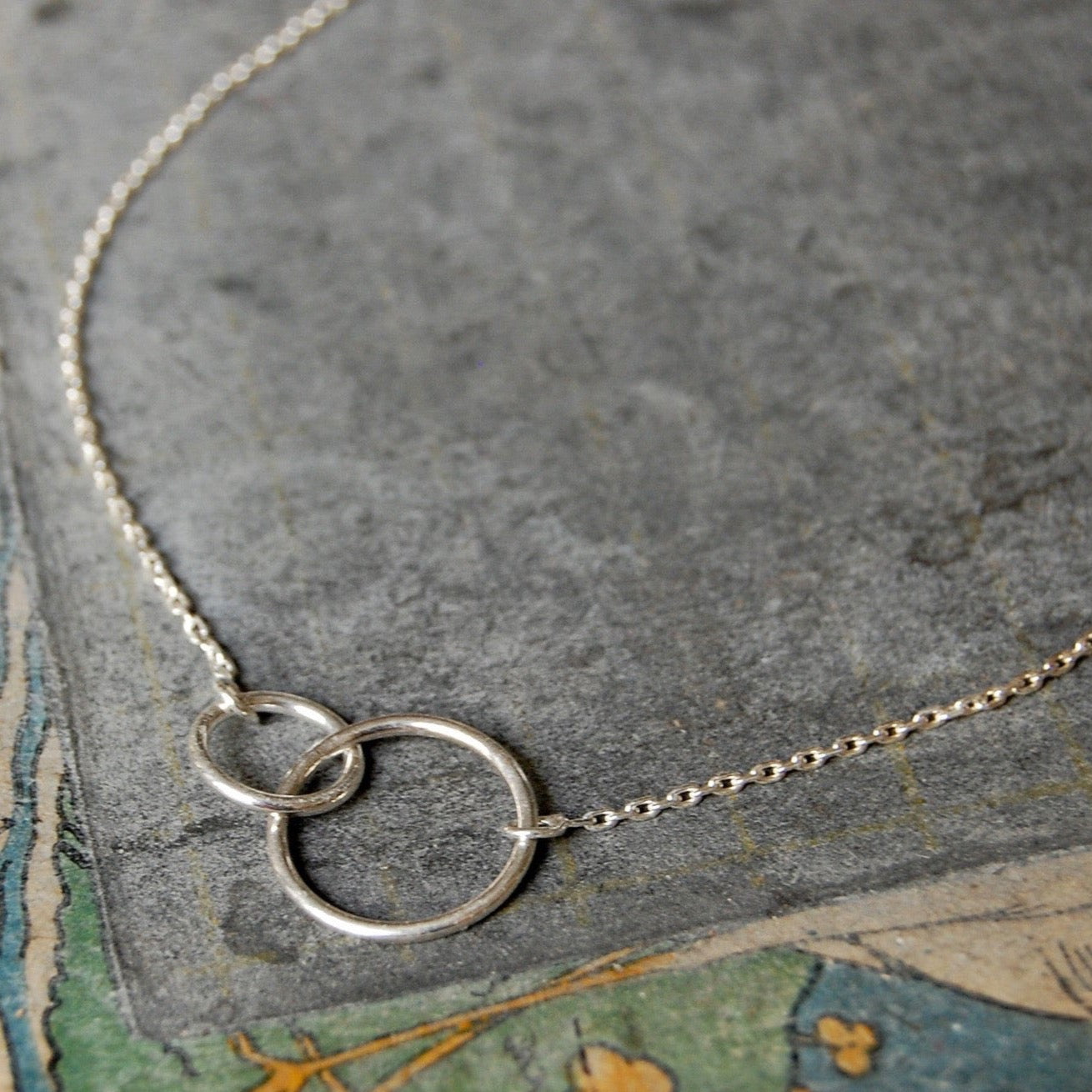 'two rings' necklace | 925 silver