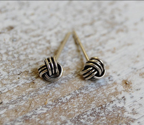 Wire knot earstuds | 925 Silver