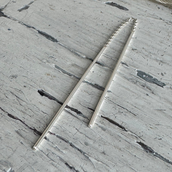 chain stick earrings | 925 silver