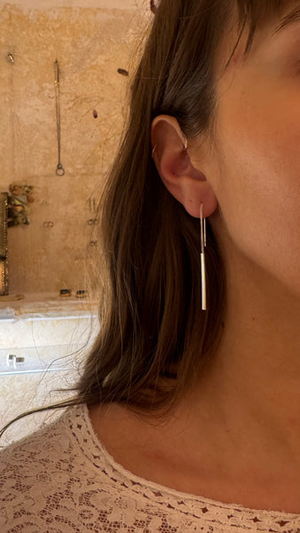 ‘Bar' Earchain / 925 silver