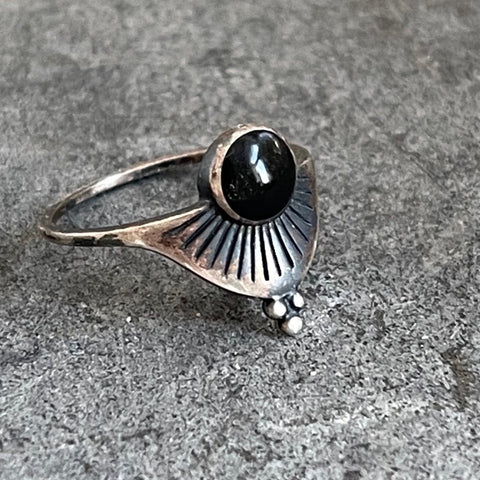 Onyx Zora ring  | 925 silver