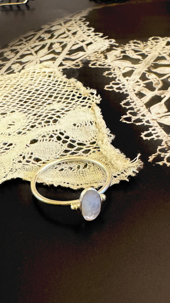 ‚Lisa ‚ mother of pearl ring| 24 k goldplated