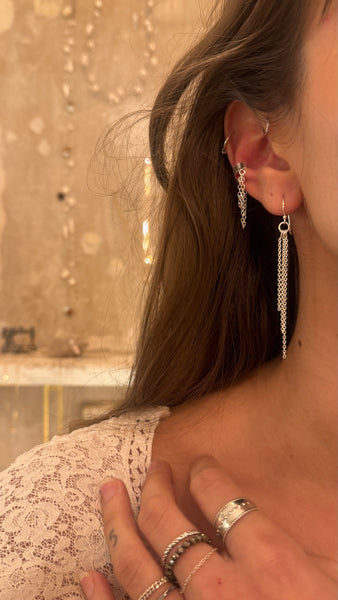 ‘multichain’ earring/ 925 silver