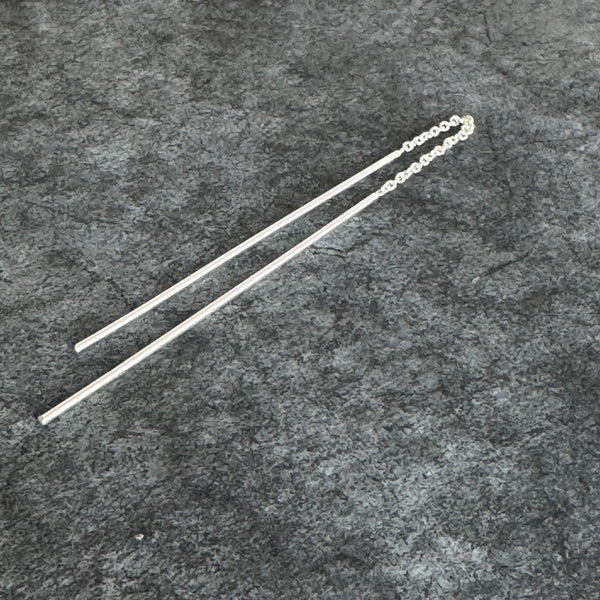 chain stick earrings | 925 silver