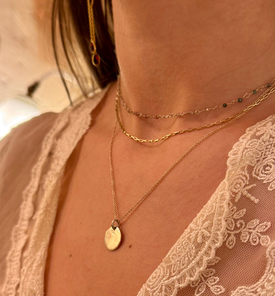 'medalla' necklace | 24k gold-plated