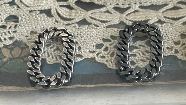 "Aaron’’chain ring/ silver 925 oxidazed