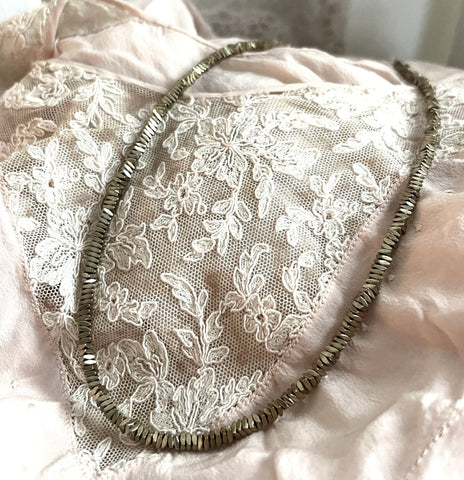 ‚Pyrite’ faceted stone necklace