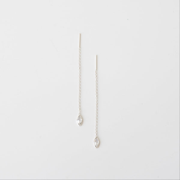 ‚Indra‘ chain drop earring / crystal