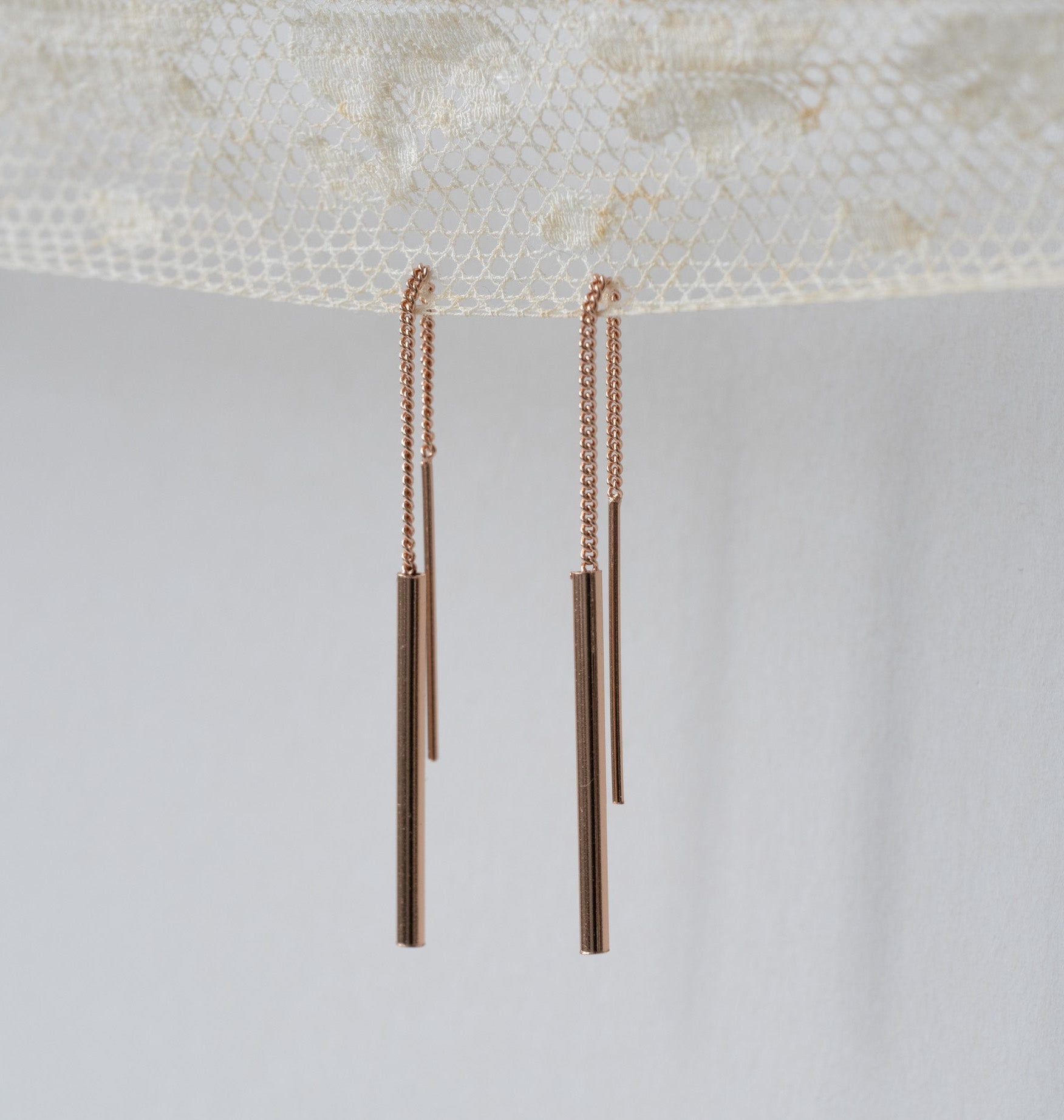 ´Bar´ earchain  / rose gold