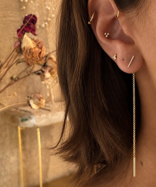 'Tess' earring chain | gold-plated 925 silver