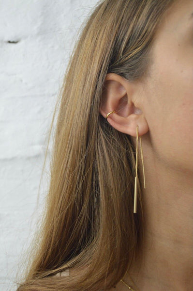 Bar with chain earrings /