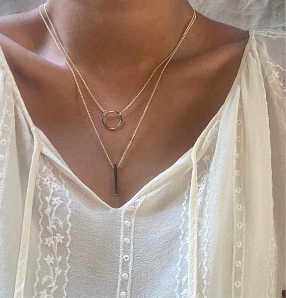 ‘Lazo doble’ necklace | silver 925 oxidized