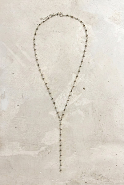 'Y-rosary' necklace | pyrite and 925 silver