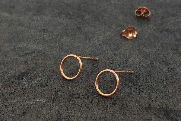 'hoop' earstuds | 24k rose gold-plated | different sizes