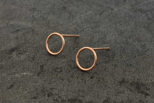 'hoop' earstuds | 24k rose gold-plated | different sizes