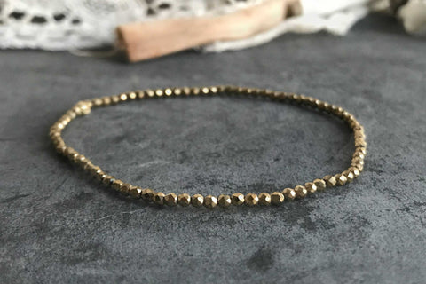 gold pyrite | stone bracelet