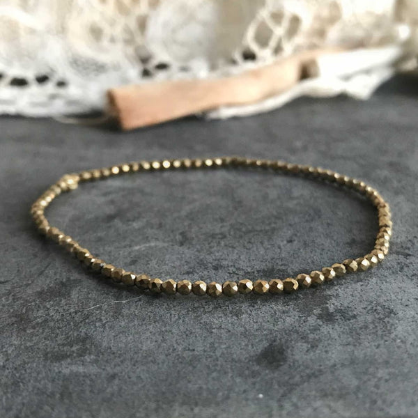 Gold pyrite Ella | Stone bracelet