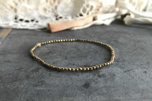 Gold pyrite Ella | Stone bracelet