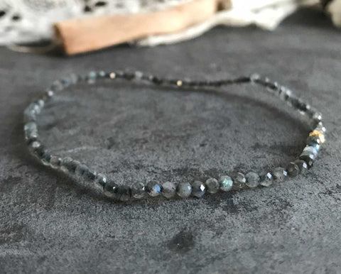 Labradorite Ella| Faceted Stone bracelet