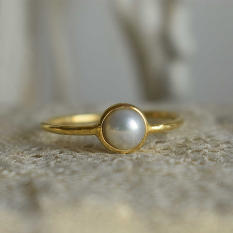 'perla' ring | 24k gold-plated