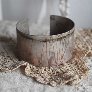'arena' bracelet cuff | oxidized copper