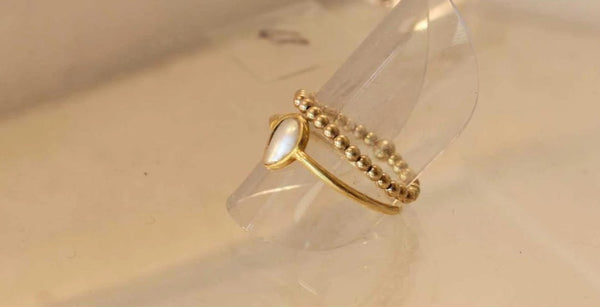 'Ball' ring | 24k gold-plated