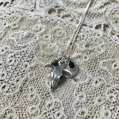 'skull multi pendant' necklace | 925 silver
