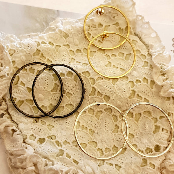 'hoop' earstuds | 24k gold-plated | 30mm
